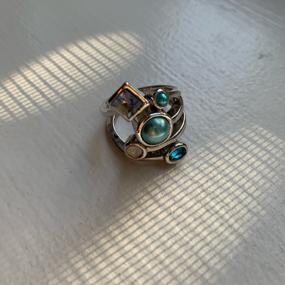 Lia Sophia Multi Blue Stone Ring